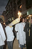 Festa di Sant Agata   during the procession Devoti carry huge candles as vow 